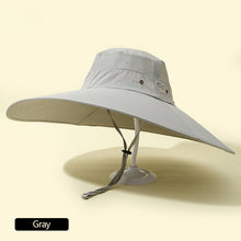 Load image into Gallery viewer, 14CM Widened Large Brim Sun Hat Outdoor Outing Fishing Mountaineering Sunscreen Fisherman's Hat Waterproof Breathable Quick Drying Fashion Jungle Hat Unisex