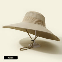 Load image into Gallery viewer, 14CM Widened Large Brim Sun Hat Outdoor Outing Fishing Mountaineering Sunscreen Fisherman's Hat Waterproof Breathable Quick Drying Fashion Jungle Hat Unisex