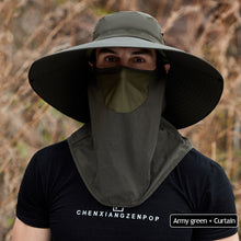 Load image into Gallery viewer, Multifunctional Outdoor Sun Visor With Enlarged Brim Fishing Fisherman's Hat Strap Removable Curtain Face Neck Protection Mountaineering Uv Protection Sun Hat