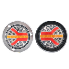 Load image into Gallery viewer, 24V Round LED Taillights Multifunction Truck Rear Lights For Trailers 4x4 Van Pickup Tail Lamp Dynamic Turn Signal Stop Light
