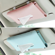 Load image into Gallery viewer, PU Car Interior Tissue Box Towel Sun Visor Tissue Box Holder Auto Storage Decoration Accessories