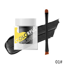 Load image into Gallery viewer, Eyeliner Cream with Brush Waterproof Sweat-proof Liquid Eyeliner No Halo Easy Dye Quick Dry Eyeliner Women Cosmetics
