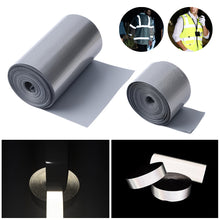 Load image into Gallery viewer, 5m Highlight Reflective Heat Transfer Film Safety Reflector Sticker Bag Shoes Cloth Heat Decals Roadway Night Warning Strip 2/5cm/roll
