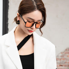 Load image into Gallery viewer, Oversized Sunglasses Womens Retro Square Half-Frame Square Sun Glasses Eyewear Luxury Brand Design UV400 Female Shades