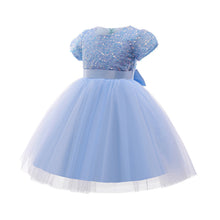 Load image into Gallery viewer, Wedding Birthday Dresses For Girls 3-8 Years Elegant Party Sequins Tutu Christening Gown Kids Children Formal Pageant Clothes