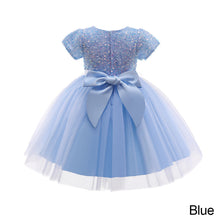 Load image into Gallery viewer, Wedding Birthday Dresses For Girls 3-8 Years Elegant Party Sequins Tutu Christening Gown Kids Children Formal Pageant Clothes