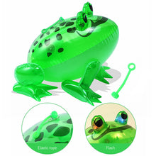 Load image into Gallery viewer, 2023 Popular Cute Inflatable Frog Balloon with Flashing Light and Bounce Elastic Rope PVC Children's Toy for Party Holiday Festival