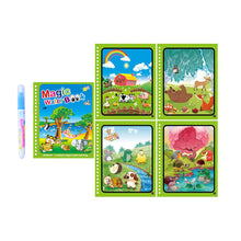 Load image into Gallery viewer, Reusable Magic Children's Water Painting Book Coloring Book with Drawing Pen Sensory Early Education Toys Baby Graffiti Picture Book Kindergarten