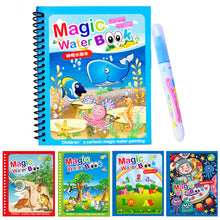 Load image into Gallery viewer, Reusable Magic Children's Water Painting Book Coloring Book with Drawing Pen Sensory Early Education Toys Baby Graffiti Picture Book Kindergarten