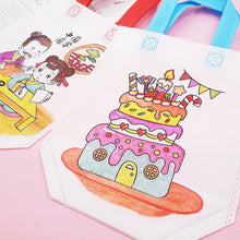 Load image into Gallery viewer, 5Pcs Children DIY Graffiti Bag Painting Non-Woven Bags for Kids Kindergarten DIY Arts Supplies Color Filling