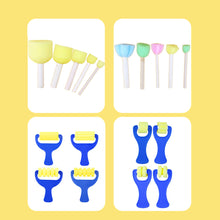 Load image into Gallery viewer, 3/4/5pcs Kids Drawing Toys Sponge Brush Kit DIY Painting Brush Sponge Flower Stamp Kids Eearly Education Art Start Learning Tools