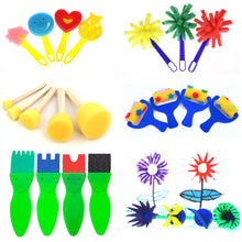 Load image into Gallery viewer, Kids Drawing Toys Sponge Brush Kit DIY Painting Brush Sponge Flower Stamp Kids Eearly Education Art Start Learning Tools