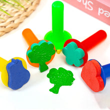 Load image into Gallery viewer, Kids Drawing Toys Sponge Brush Kit DIY Painting Brush Sponge Flower Stamp Kids Eearly Education Art Start Learning Tools