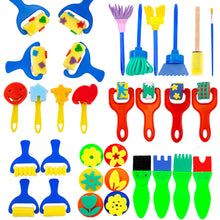 Load image into Gallery viewer, Kids Drawing Toys Sponge Brush Kit DIY Painting Brush Sponge Flower Stamp Kids Eearly Education Art Start Learning Tools