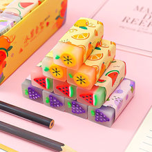 Load image into Gallery viewer, Kawaii Fruit Watermelon Common Lemon Eraser Rubber Eraser Primary Student Prizes Promotional Gift Stationery Erasers for Kids