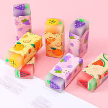 Load image into Gallery viewer, Kawaii Fruit Watermelon Common Lemon Eraser Rubber Eraser Primary Student Prizes Promotional Gift Stationery Erasers for Kids