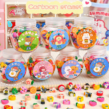 Load image into Gallery viewer, 50Pcs/box Cute Animal Fruits Pencil Eraser Rubber Eraser Primary Student Prizes Promotional Gift Stationery Erasers for Kids