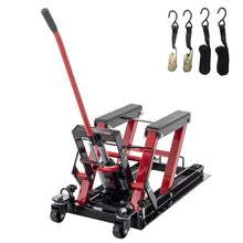 Load image into Gallery viewer, Hydraulic Motorcycle Lift Jack, 1500 LBS Capacity Foot-Operated Motorcycle Lift Table, ATV Scissor Lift Jack with 4.5" - 15" Lifting Range, Portable Motorcycle Lift Table with Wheels
