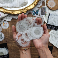 Load image into Gallery viewer, 30pcs Lace Stickers Cute Decor Collage Junk Journal DIY Scrapbooking Supplies Self Adhesive Creative Craft Stickers