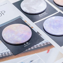 Load image into Gallery viewer, Starry Planet Series Round Shape Memo Pads Self-adhesive Sticky Notes Notebook Office Notes Stationery School Supplies