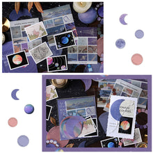 Load image into Gallery viewer, 20Pcs Planet Moon Space Vintage Scrapbook Sticker Paper Pack Deco Sticker For DIY Scrapbooking Journaling Craft Stickers