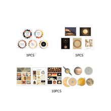 Load image into Gallery viewer, 20Pcs Planet Moon Space Vintage Scrapbook Sticker Paper Pack Deco Sticker For DIY Scrapbooking Journaling Craft Stickers