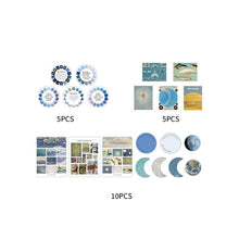 Load image into Gallery viewer, 20Pcs Planet Moon Space Vintage Scrapbook Sticker Paper Pack Deco Sticker For DIY Scrapbooking Journaling Craft Stickers