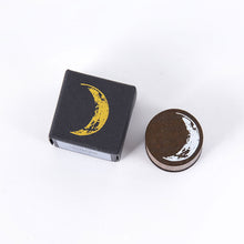 Load image into Gallery viewer, Vintage Moon Series Wood Stamp Phases of The Moon Round Wooden Rubber Stamps for DIY Craft Letters Diary and Scrapbooking