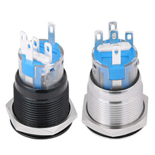 Load image into Gallery viewer, Car Engine Power Engine Start Switch Metal Button Start Stop Switch with LED Light Waterproof Switch DC12V