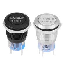 Load image into Gallery viewer, Car Engine Power Engine Start Switch Metal Button Start Stop Switch with LED Light Waterproof Switch DC12V