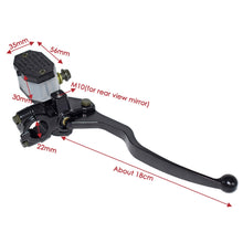 Load image into Gallery viewer, Pair Motorcycle Hydraulic Brake Handle Right Master With Cylinder Pump 22mm 7/8 Inch Handlebar For CG125 Clutch Lever Pit Bike Moped Honda Suzuki