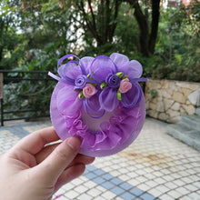 Load image into Gallery viewer, Girl Women Bun Cover Snood Hair Net Hair Nets Latin Ballet Dance Crochet Snoods Accessories With Flower