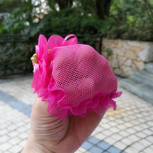 Load image into Gallery viewer, Girl Women Bun Cover Snood Hair Net Hair Nets Latin Ballet Dance Crochet Snoods Accessories With Flower