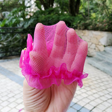 Load image into Gallery viewer, Girl Women Bun Cover Snood Hair Net Hair Nets Latin Ballet Dance Crochet Snoods Accessories With Flower