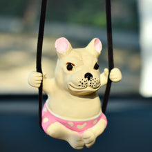 Load image into Gallery viewer, Cute Dog Anime Car Swing Bulldog Resin Pendant Auto Rearview Mirror Ornaments Accessories
