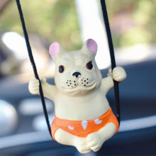 Load image into Gallery viewer, Cute Dog Anime Car Swing Bulldog Resin Pendant Auto Rearview Mirror Ornaments Accessories