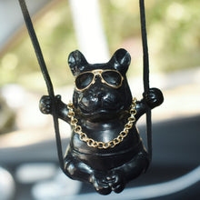 Load image into Gallery viewer, Cute Dog Anime Car Swing Bulldog Resin Pendant Auto Rearview Mirror Ornaments Accessories