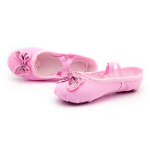 Load image into Gallery viewer, Soft Ballet Dance Shoes For Kids Pointe Gymnastics