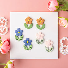 Load image into Gallery viewer, Flower Leaves Polymer Clay Earring Cutter Cutting Mold DIY Plants Earrings Jewelry Pendant Embossing Making Tool