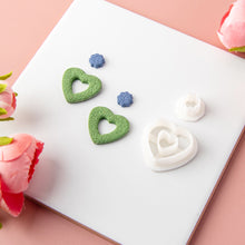 Load image into Gallery viewer, Heart Geometry Polymer Clay Earring Cutter Cutting Mold Set DIY French Style Earrings Jewelry Pendant Embossing Making Tool