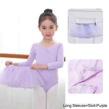 Load image into Gallery viewer, Cotton Spandex Gym Children Leotards Long Sleeve Ballet Dress