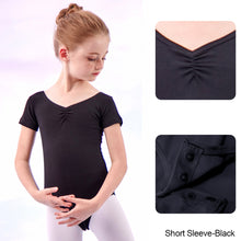 Load image into Gallery viewer, Cotton Spandex Gym Children Leotards Short Sleeve Ballet
