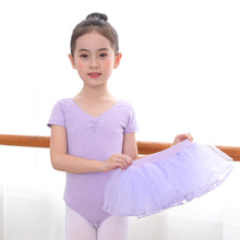 Load image into Gallery viewer, Cotton Spandex Gym Children Leotards Short Sleeve Ballet Dress