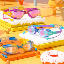 Load image into Gallery viewer, Children's Electroplating Swimming Goggles Anti-Fog HD Swimming Glasses