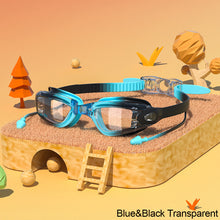 Load image into Gallery viewer, Children's Electroplating Swimming Goggles Anti-Fog HD Swimming Glasses