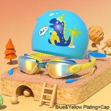 Load image into Gallery viewer, Children's Electroplating Swimming Goggles Anti-Fog HD Swimming Glasses