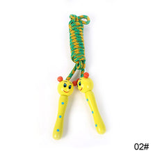 Load image into Gallery viewer, Kids Jump Rope Adjustable Cotton Braided Skipping Rope with Wooden Handle For Fitness Training Fun Toy