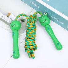 Load image into Gallery viewer, Kids Jump Rope Adjustable Cotton Braided Skipping Rope with Wooden Handle For Fitness Training Fun Toy