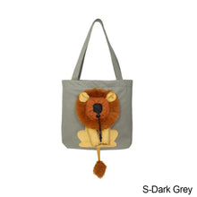 Load image into Gallery viewer, Lion-shaped Shoulder Bag Can Be Exposed Pet Canvas Bag for Cats and Dogs Tote Bag Small Pet Carrier Bag Fashionable Breathable