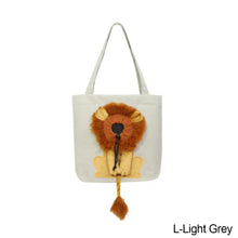 Load image into Gallery viewer, Lion-shaped Shoulder Bag Can Be Exposed Pet Canvas Bag for Cats and Dogs Tote Bag Small Pet Carrier Bag Fashionable Breathable